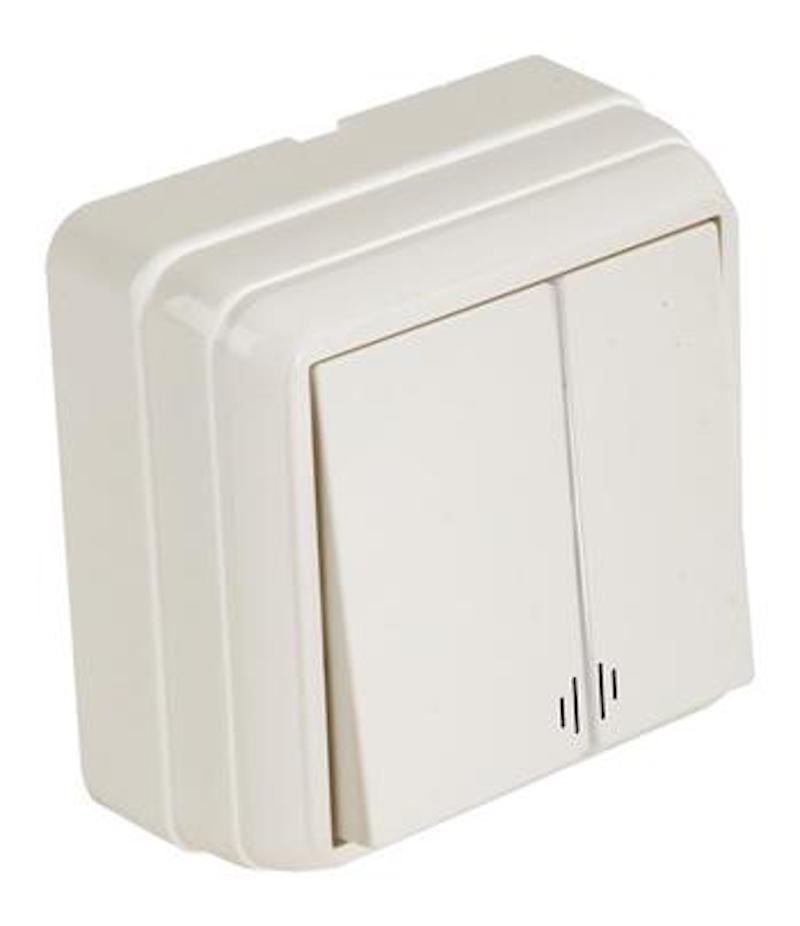 2 fach Kontrollschalter Creme · BRON 2 fach Kontrollschalter Creme · BRON