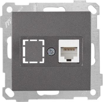 1 fach Netzwerkdose CAT6 Anthrazit - CANDELA Schalterserie 1 fach Netzwerkdose CAT6 Anthrazit - CANDELA Schalterserie