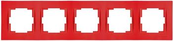 5 fach Rahmen horizontal Rot (RITA Pastell Farben)
