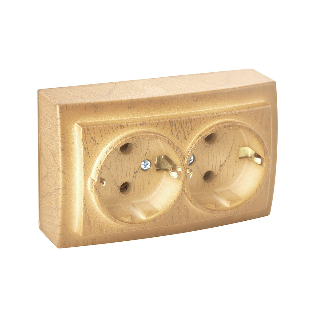 Doppelsteckdose Ahorn · THEMIS