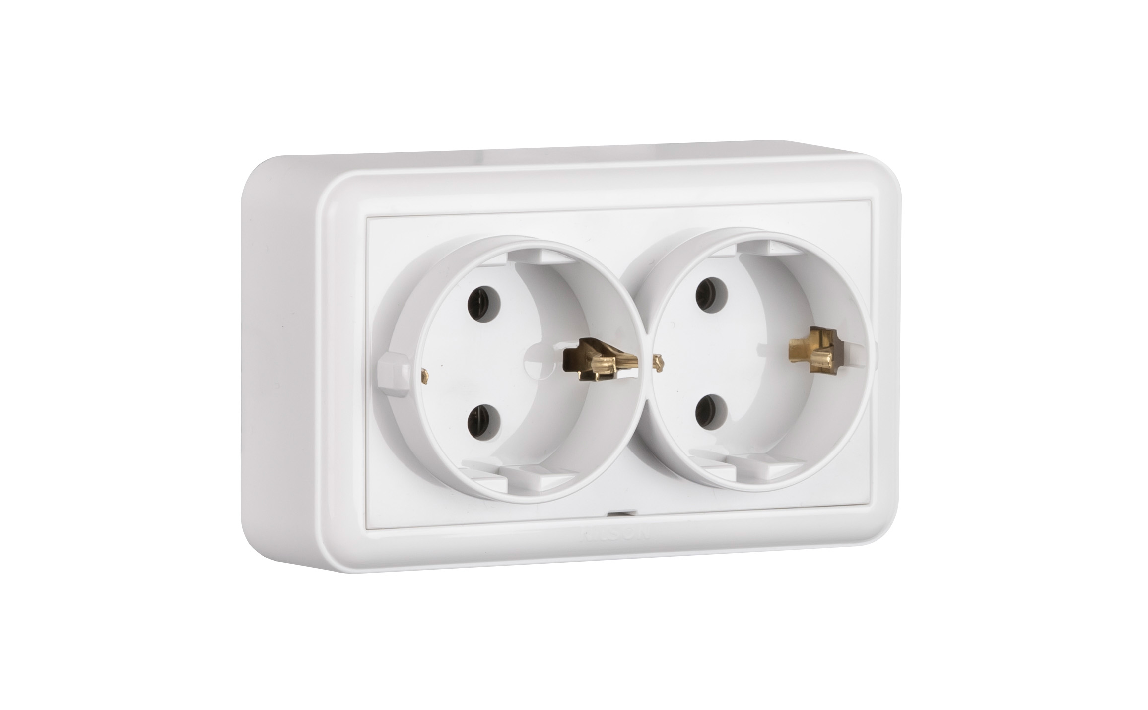 Doppelsteckdose Weiß · UNIQUE