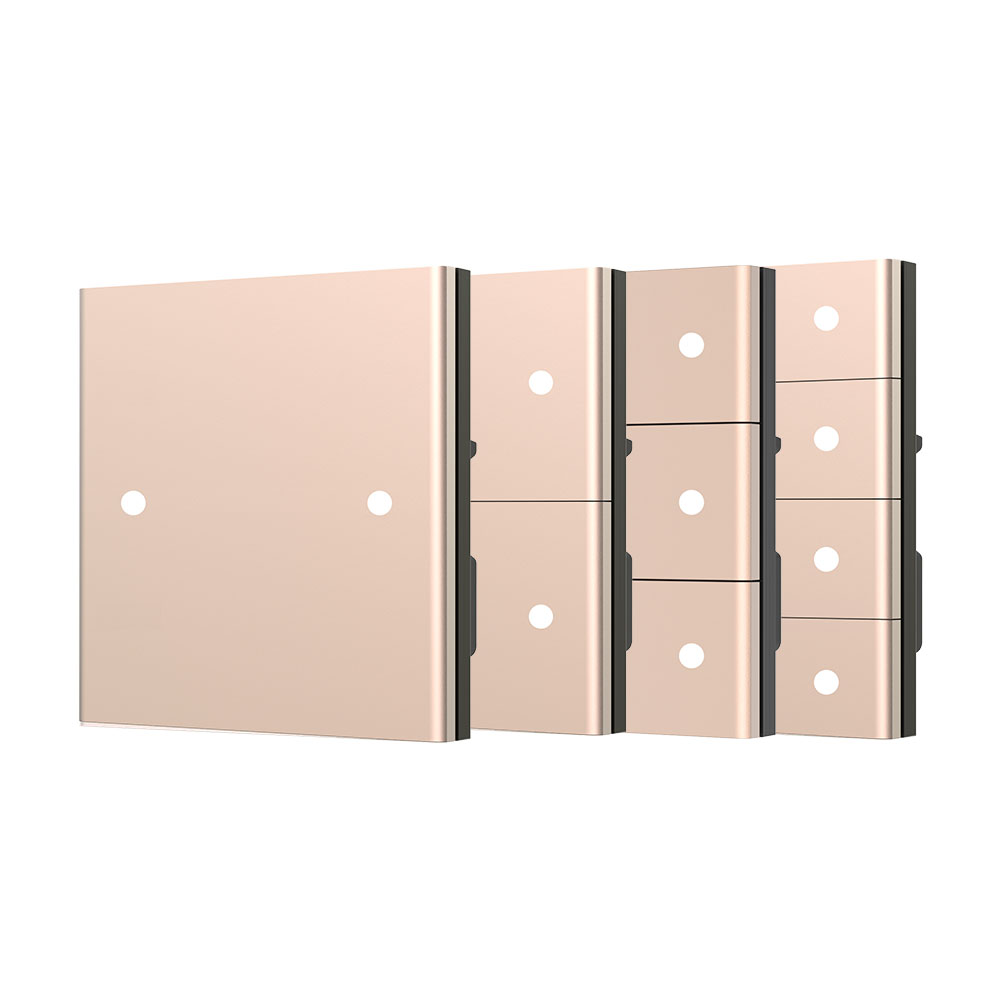 KNX Taster mit Schaltausgang Rose Gold KNX Taster mit Schaltausgang Rose Gold