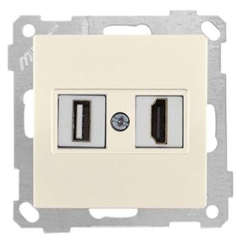 HDMI und USB Anschluss creme (CANDELA Standard) HDMI und USB Anschluss creme (CANDELA Standard)