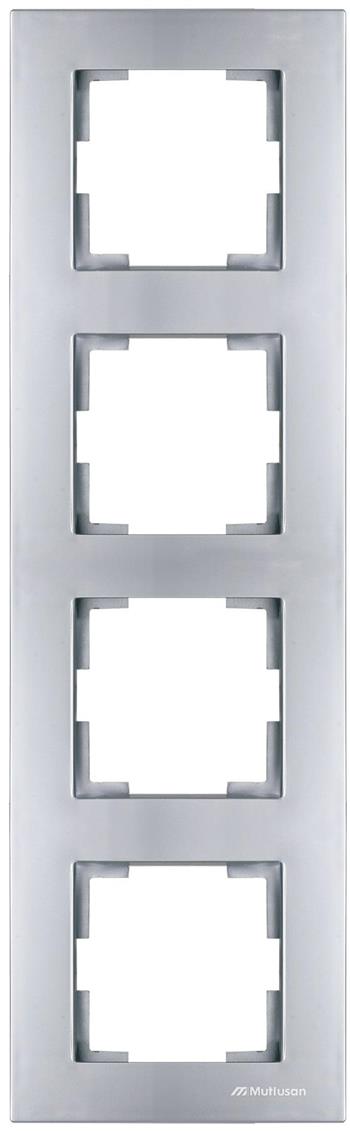 4 fach Rahmen vertikal Silber (RITA Metall Optik) 4 fach Rahmen vertikal Silber (RITA Metall Optik)