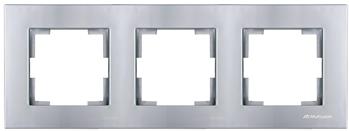 3 fach Rahmen horizontal Silber (RITA Metall Optik)