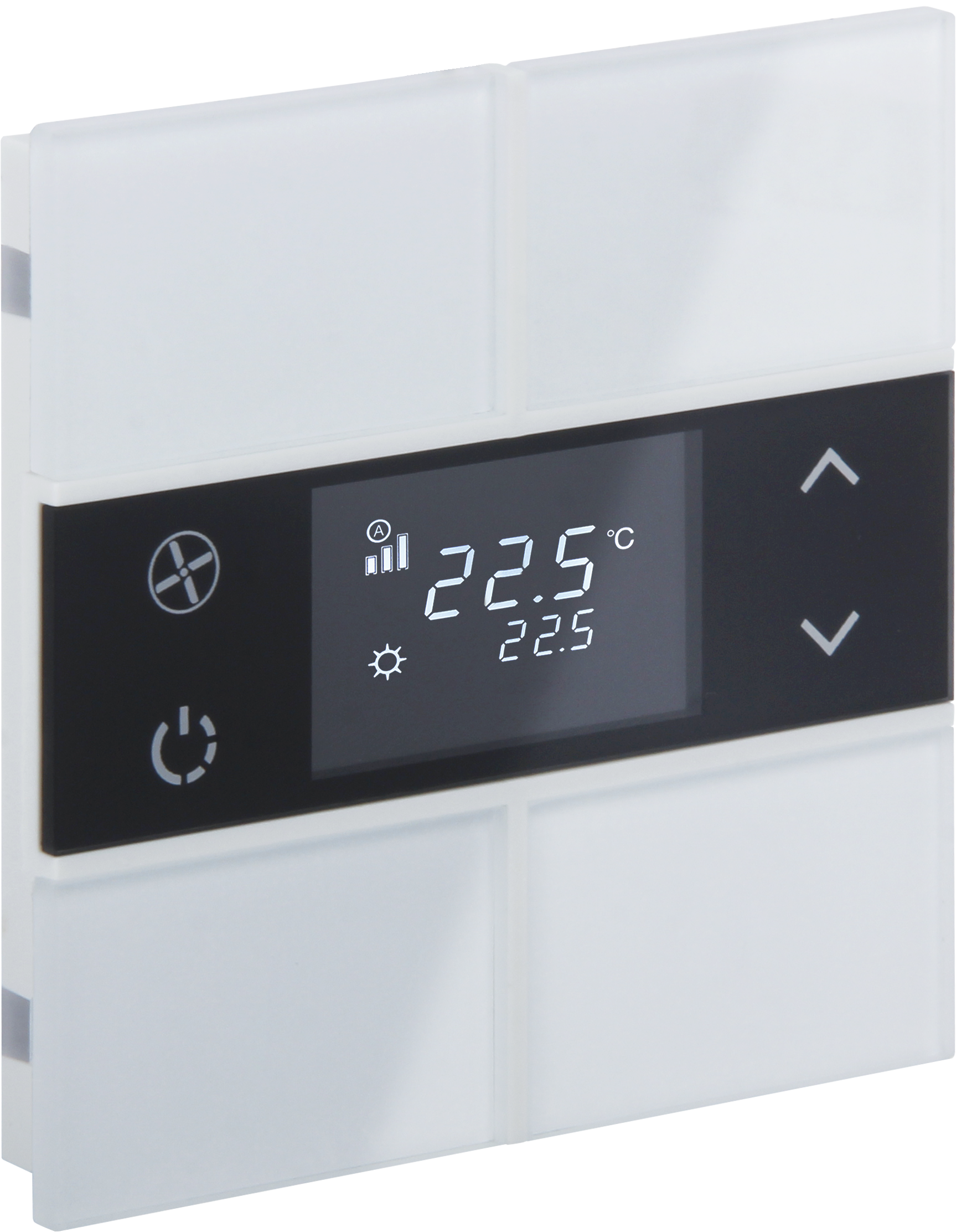 KNX Glastaster mit Thermostat ROSA · Weiß 4