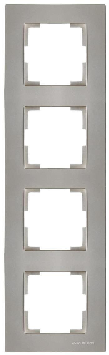 4 fach Rahmen vertikal Titan (RITA Metall Optik) 4 fach Rahmen vertikal Titan (RITA Metall Optik)