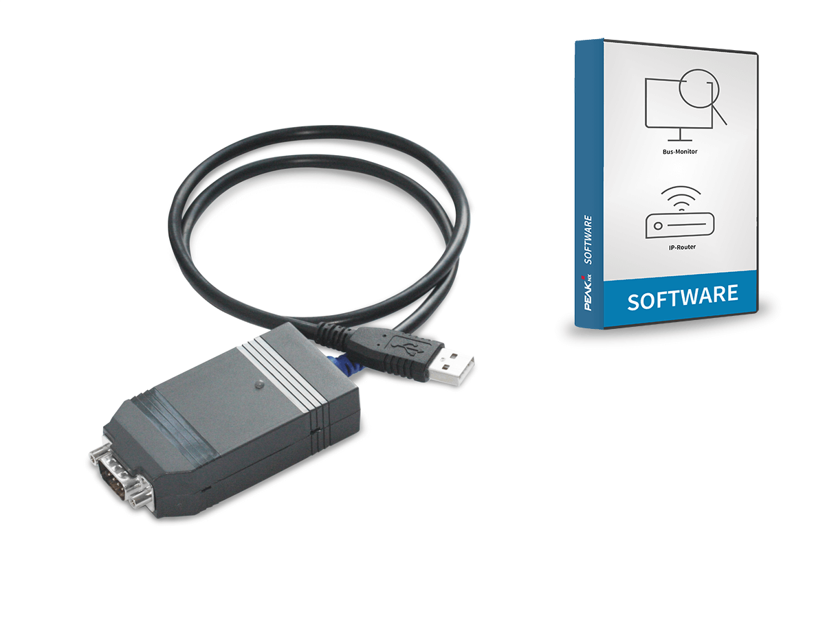 USB-Connector inkl. IP-Router/Bus-Monitor-Software und vergossener Adapter
