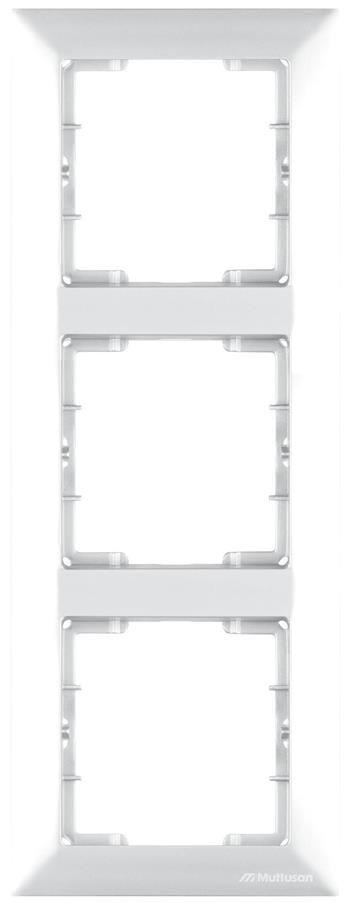 3 fach Rahmen vertikal Weiß (CANDELA Standard)