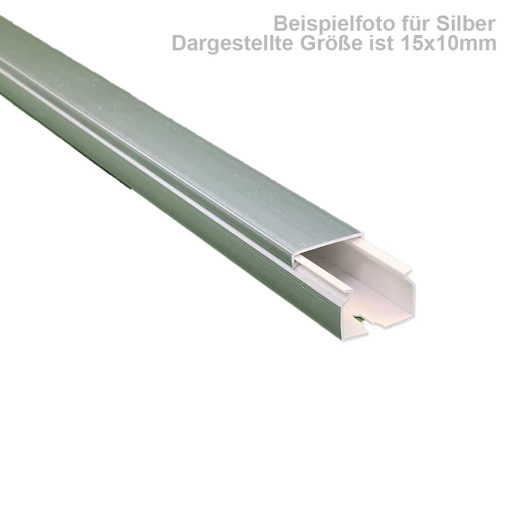 Kabelkanal Silber - 2x1m 12X12X2000mm Silber - 2x1m