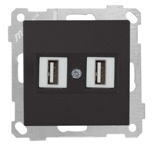2fach USB Anschluss schwarz- CANDELA Schalterserie 2fach USB Anschluss schwarz- CANDELA Schalterserie