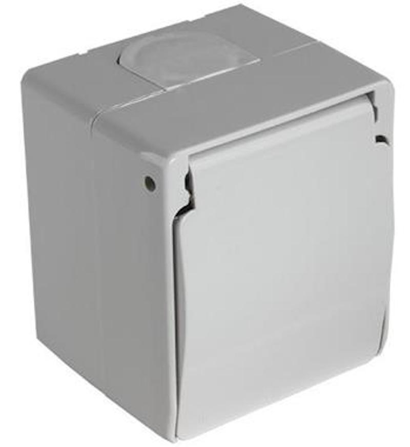 Steckdose mit Deckel grau · Nemliyer IP44 Steckdose mit Deckel grau · Nemliyer IP44