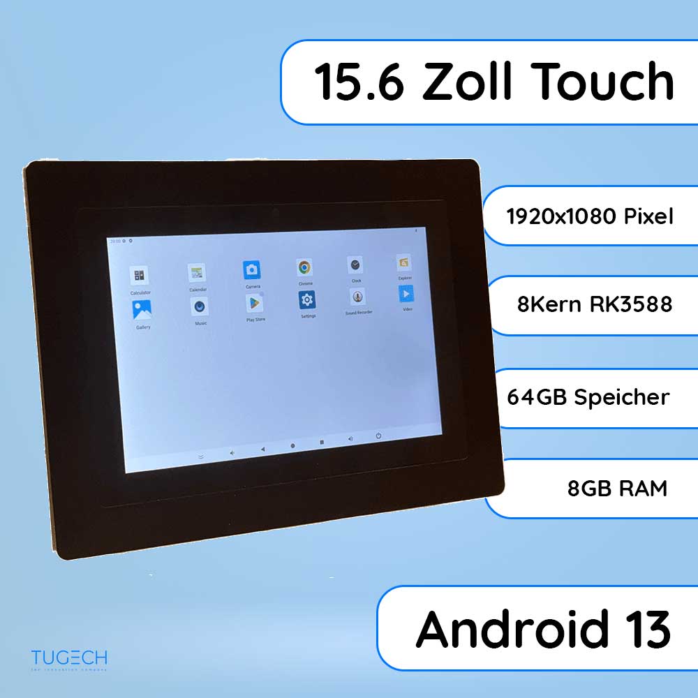 15 Zoll Einbau Panel Android 13