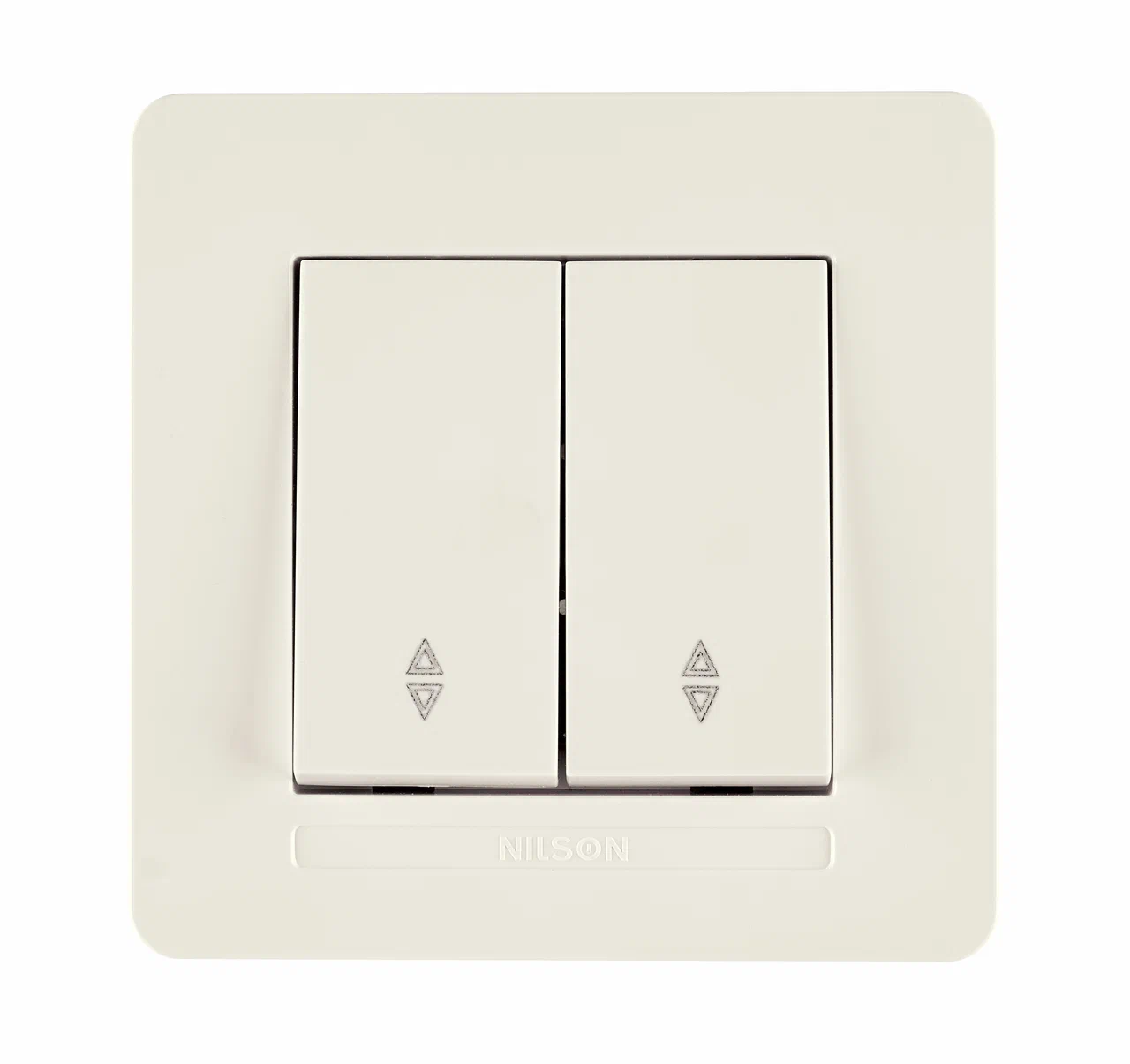 2fach Wechselschalter mit Rahmen Set Creme · SELENE