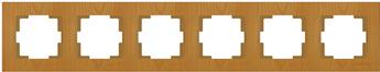 6 fach Rahmen horizontal Eiche (RITA Holz Optik)