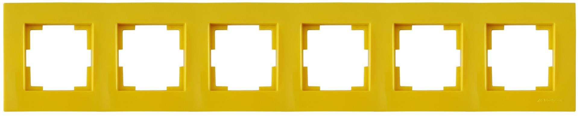6 fach Rahmen horizontal Gelb (RITA Pastell Farben)