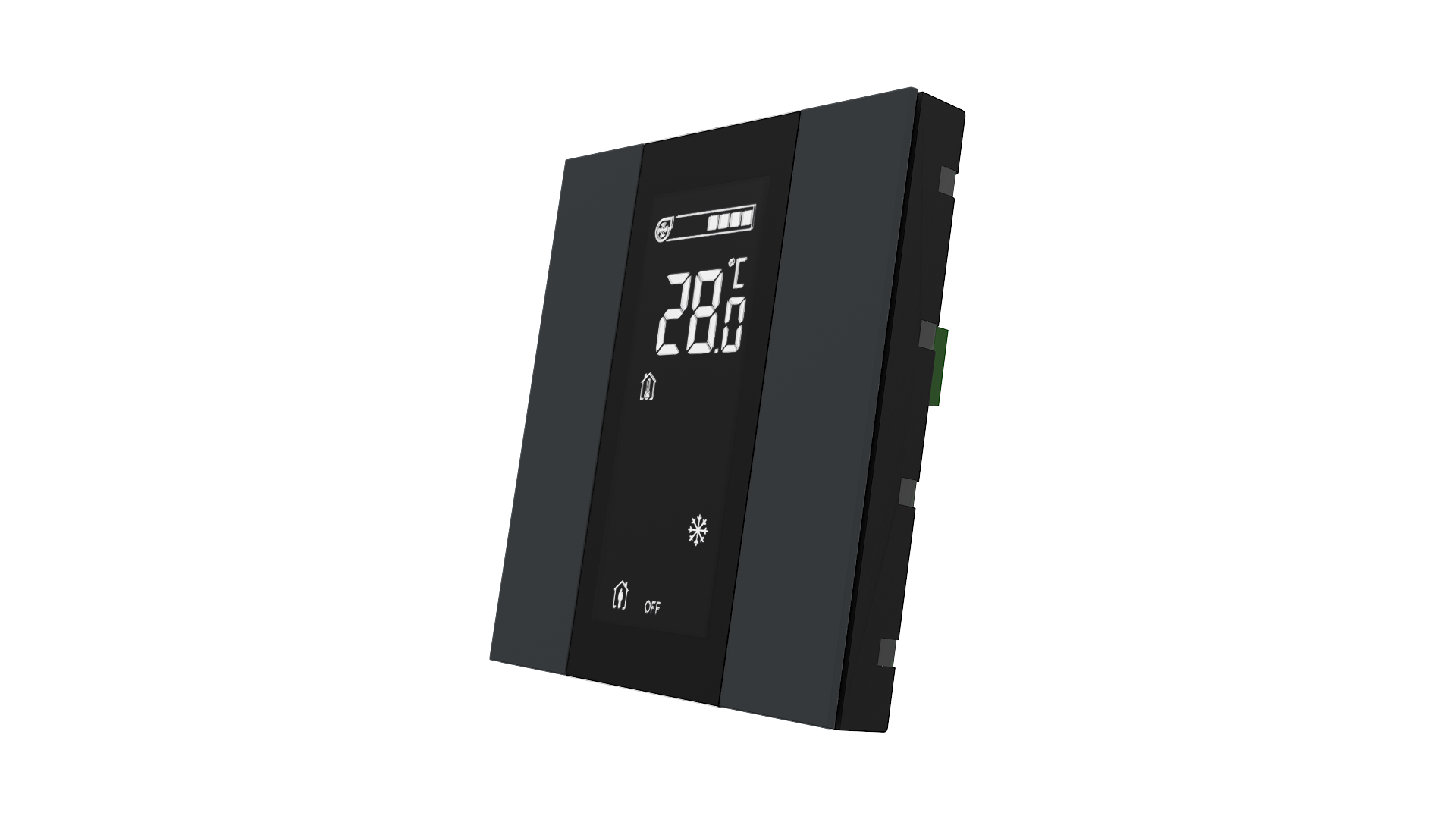 KNX Raumtemperatursensor iSwitch+ Anthrazit matt 2 Tasten KNX Raumtemperatursensor iSwitch+ Anthrazit matt 2 Tasten