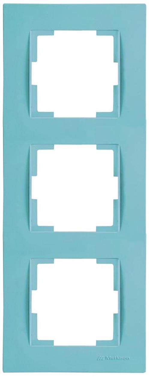 Schalter, Steckdose mit KS und 2-fach USB Dose inkl. Rahmen Blau / Hellblau