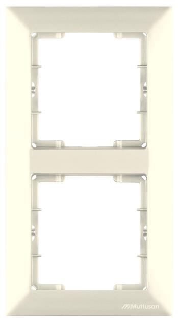 2 fach Rahmen vertikal Creme (CANDELA Standard)