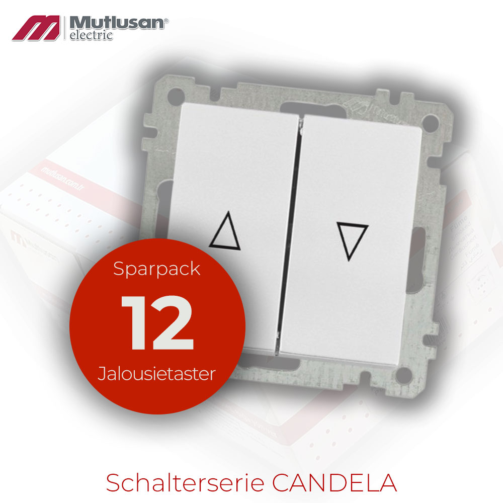 Sparset 12x Jalousie / Rollladen Taster weiß CANDELA Standard Sparset 12x Jalousie / Rollladen Taster weiß CANDELA Standard
