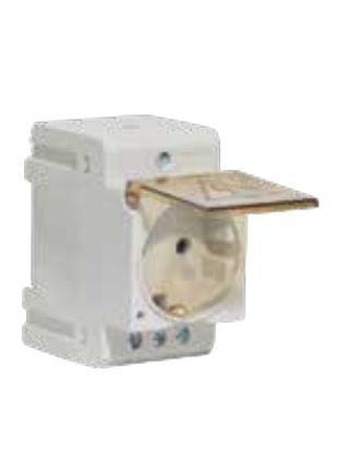 Schaltschrank-Steckdose 230V – DIN-Hutschiene