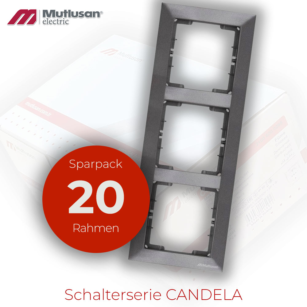 Sparset 20x 3fach Rahmen Vertikal Anthrazit Metall Optik CANDELA