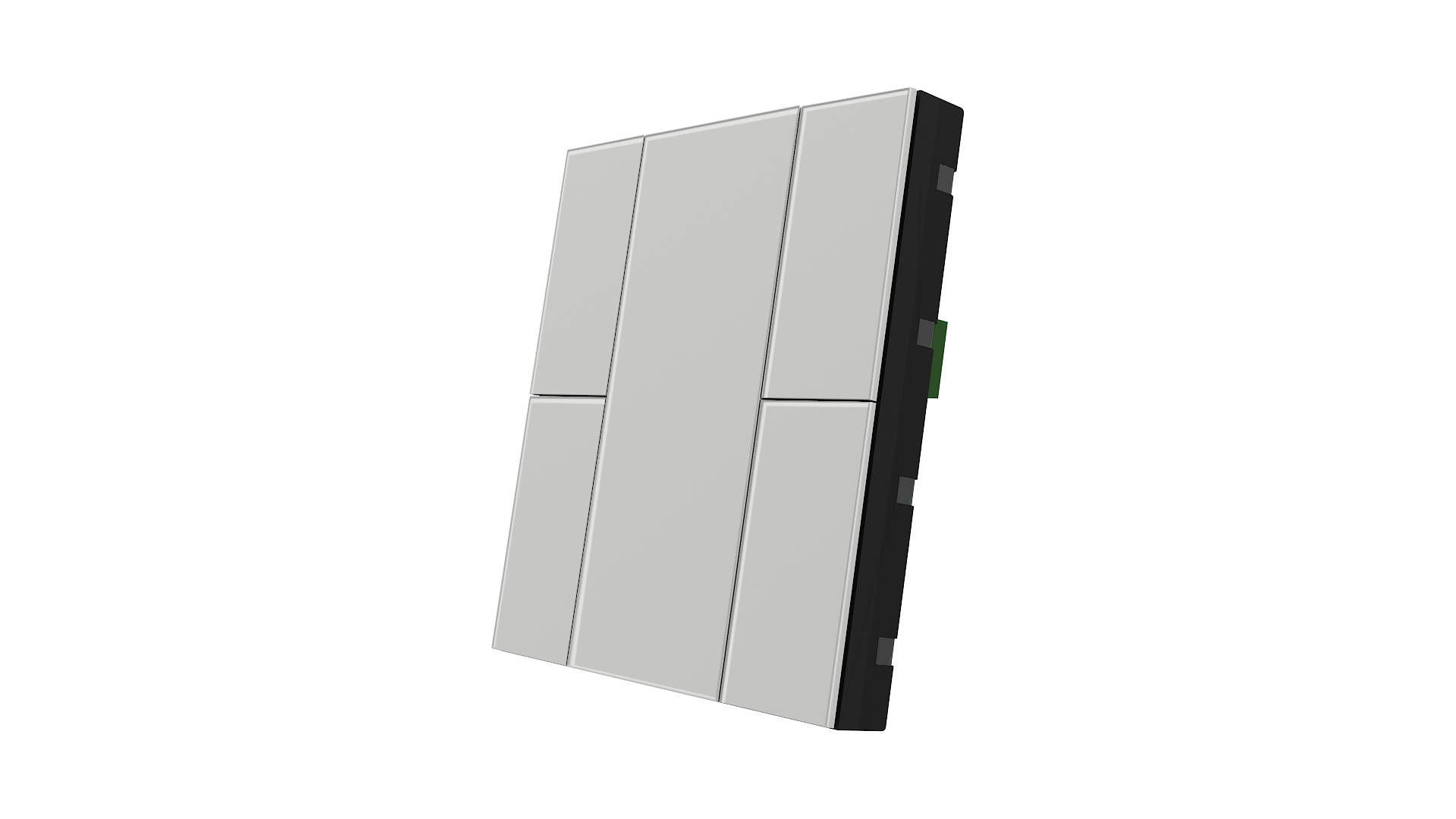 KNX Taster mit Air Quality Sensor iSwitch+ Glas Weiß 4 Tasten