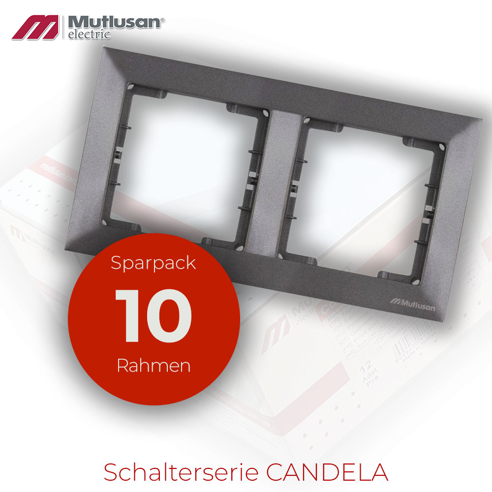 Sparset 10x 2fach Rahmen Horizontal Anthrazit Metall Optik CANDELA Sparset 10x 2fach Rahmen Horizontal Anthrazit Metall Optik CANDELA