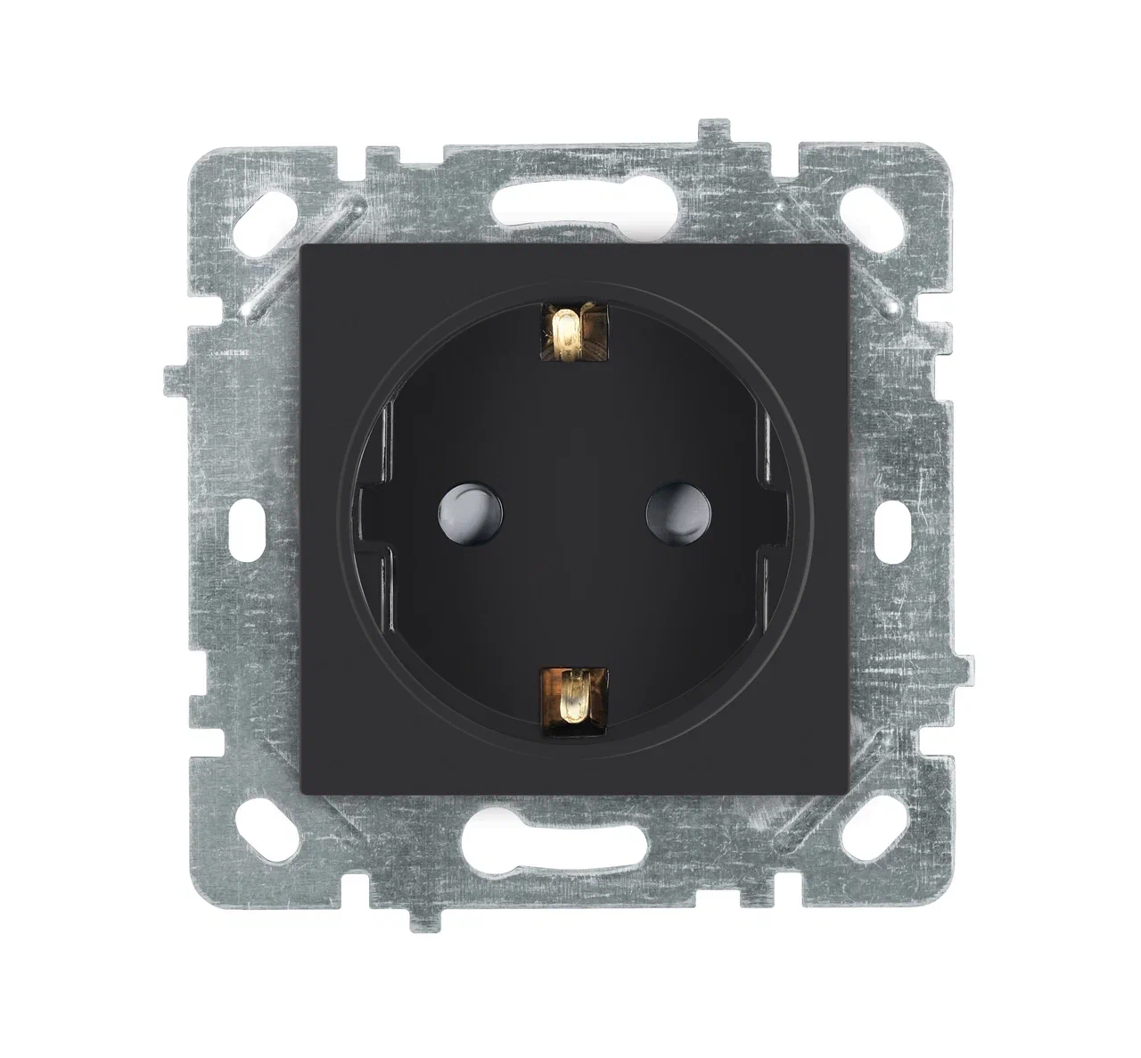Schutzkontakt-Steckdose mit Kindersicherung Anthrazit · SELENE