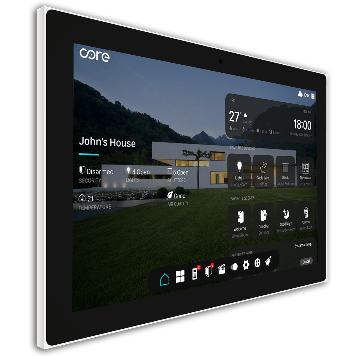 10 Zoll KNX Touch Panel Weiß