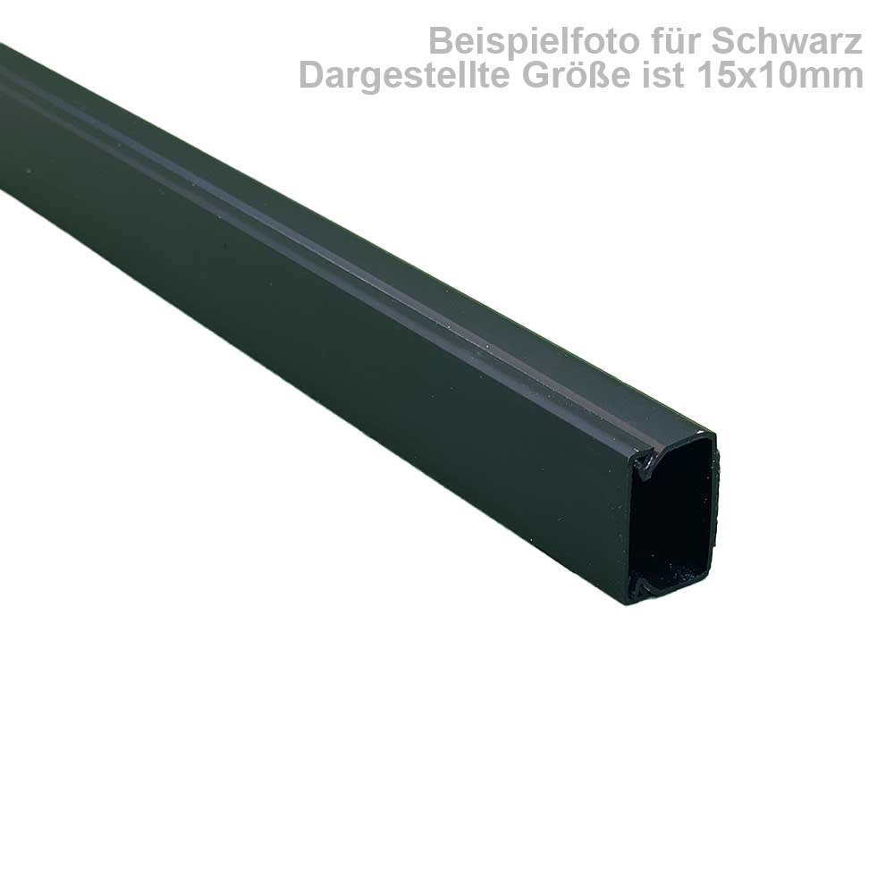 25x16 mm Kabelkanal Schwarz Selbstklebend  2x 1m