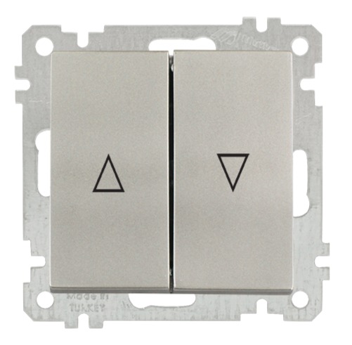 Jalousie- / Rolladen Taster Titan (CANDELA Metall Optik) Jalousie- / Rolladen Taster Titan (CANDELA Metall Optik)