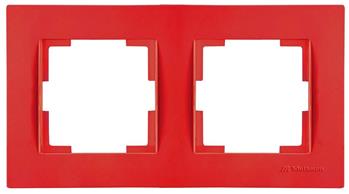 2 fach Rahmen horizontal Rot (RITA Pastell Farben)