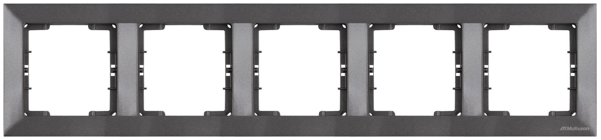 5 fach Rahmen horizontal Anthrazit - CANDELA Schalterserie 5 fach Rahmen horizontal Anthrazit - CANDELA Schalterserie