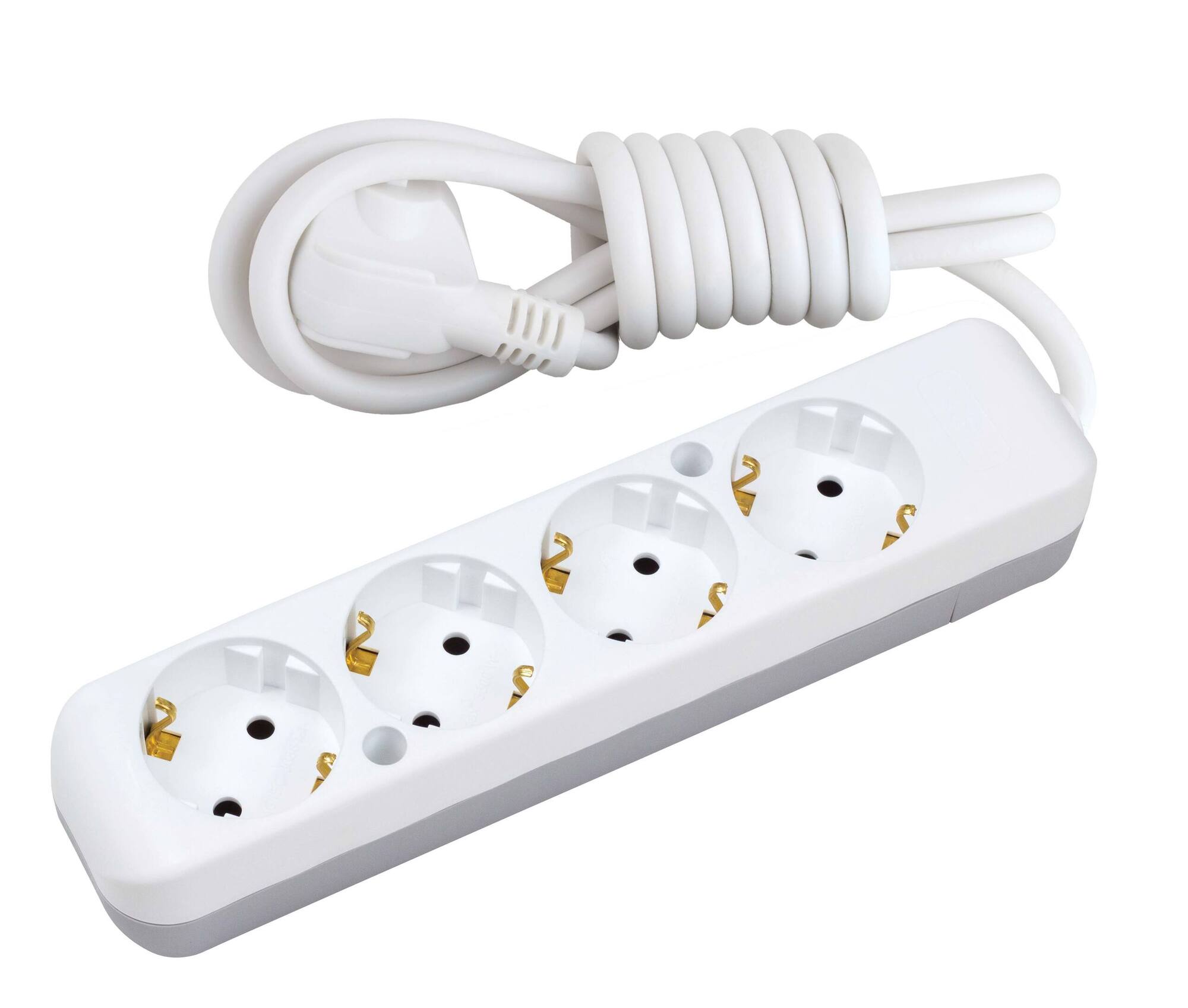 Mehrfachsteckdose 4-fach mit Kabel 2 m