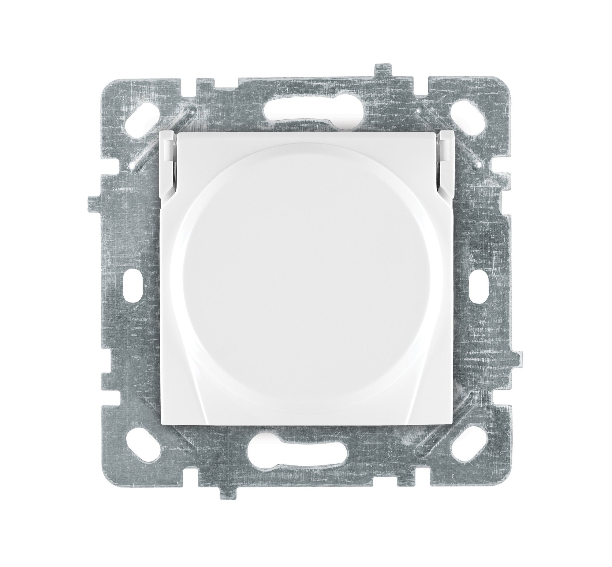 Kinderschutz-Steckdose mit Schutzkontakt und Klappdeckel Weiß · SELENE