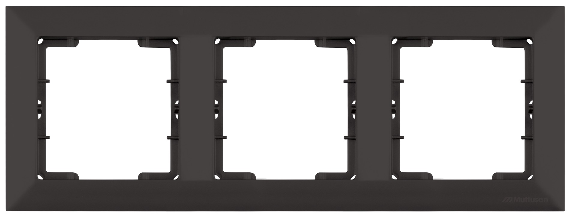 3 fach Rahmen horizontal Schwarz - CANDELA Schalterserie