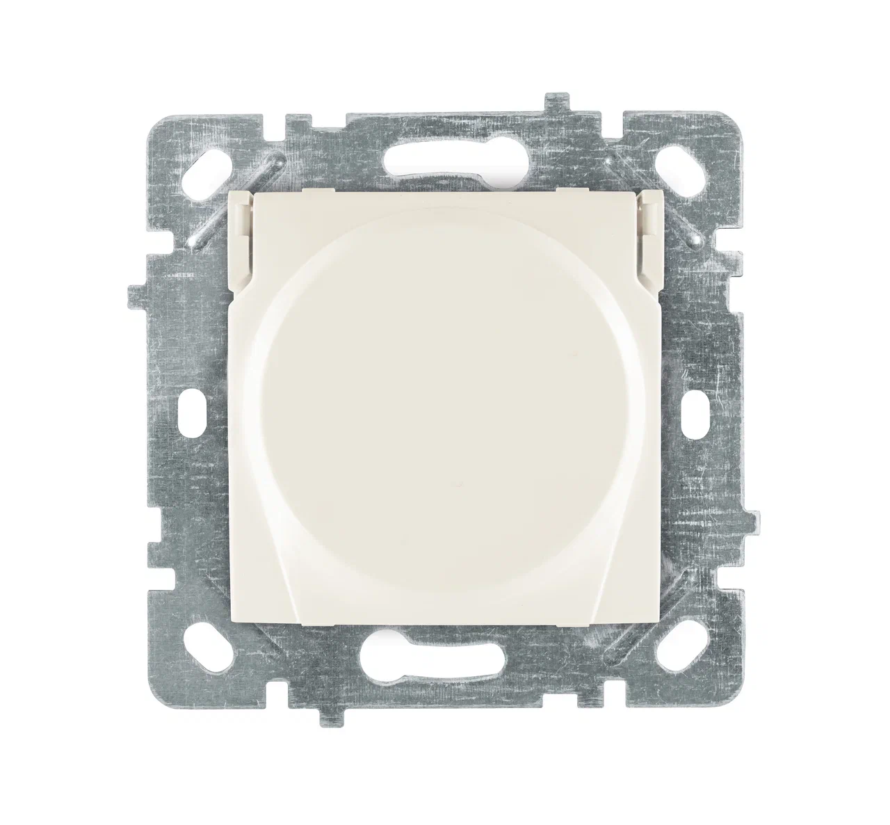 Schutzkontakt-Steckdose mit Klappdeckel Creme · SELENE