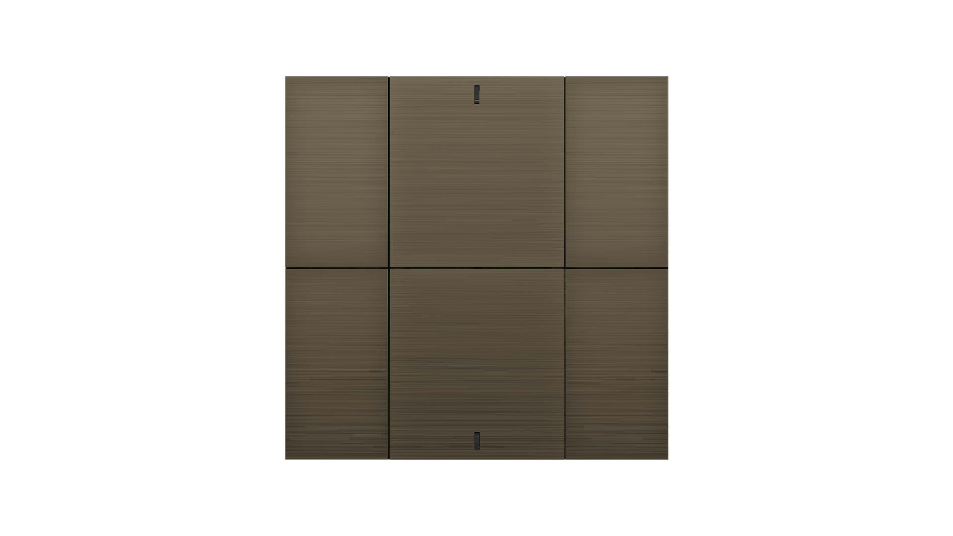 KNX Taster mit Air Quality Sensor iSwitch+ Aluminium Bronze 6 Tasten