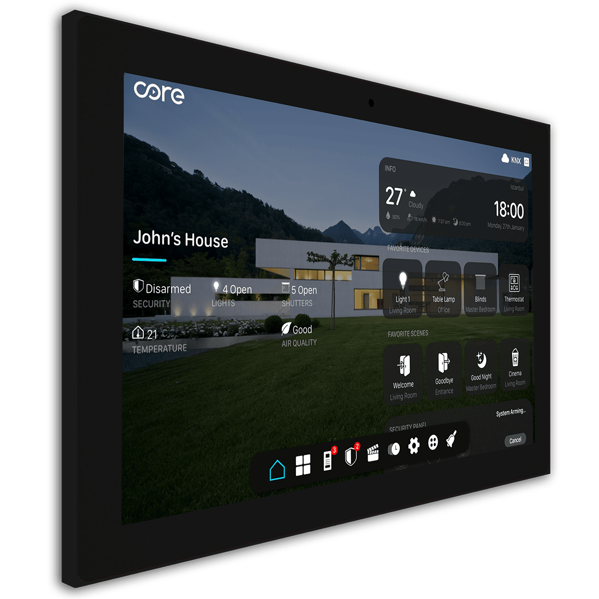 10" Surface KNX Panel (Obsidien Black)