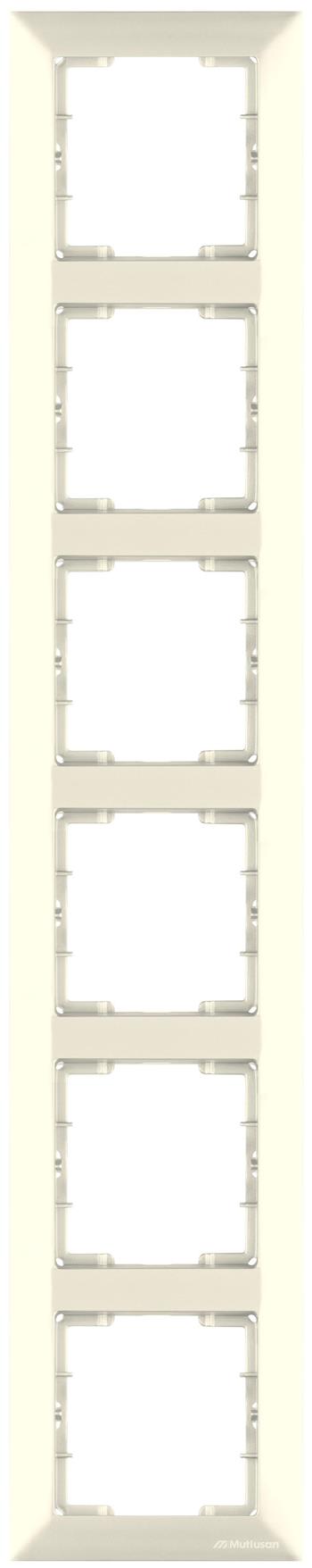 6 fach Rahmen vertikal Creme (CANDELA Standard)