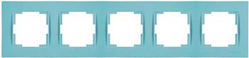 5 fach Rahmen horizontal Blau (RITA Pastell Farben)