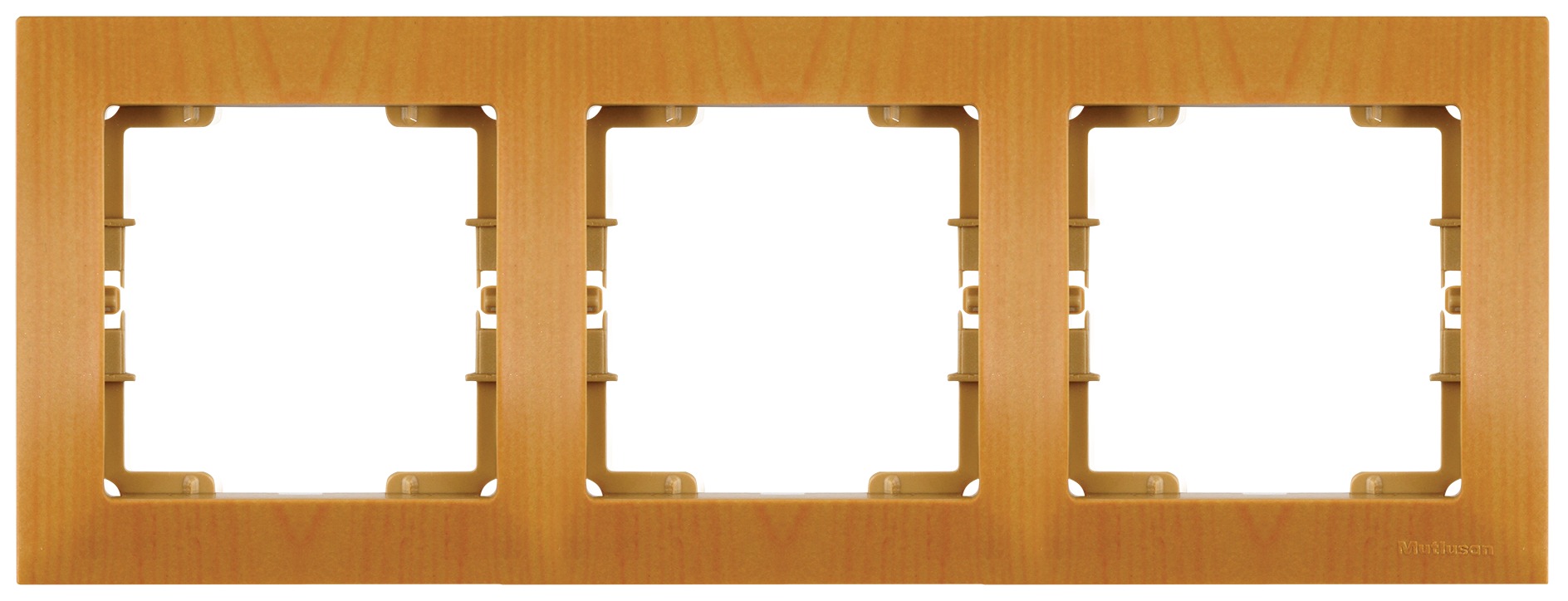 3 fach Rahmen horizontal Eiche Holz Optik - CANDELA Schalterserie