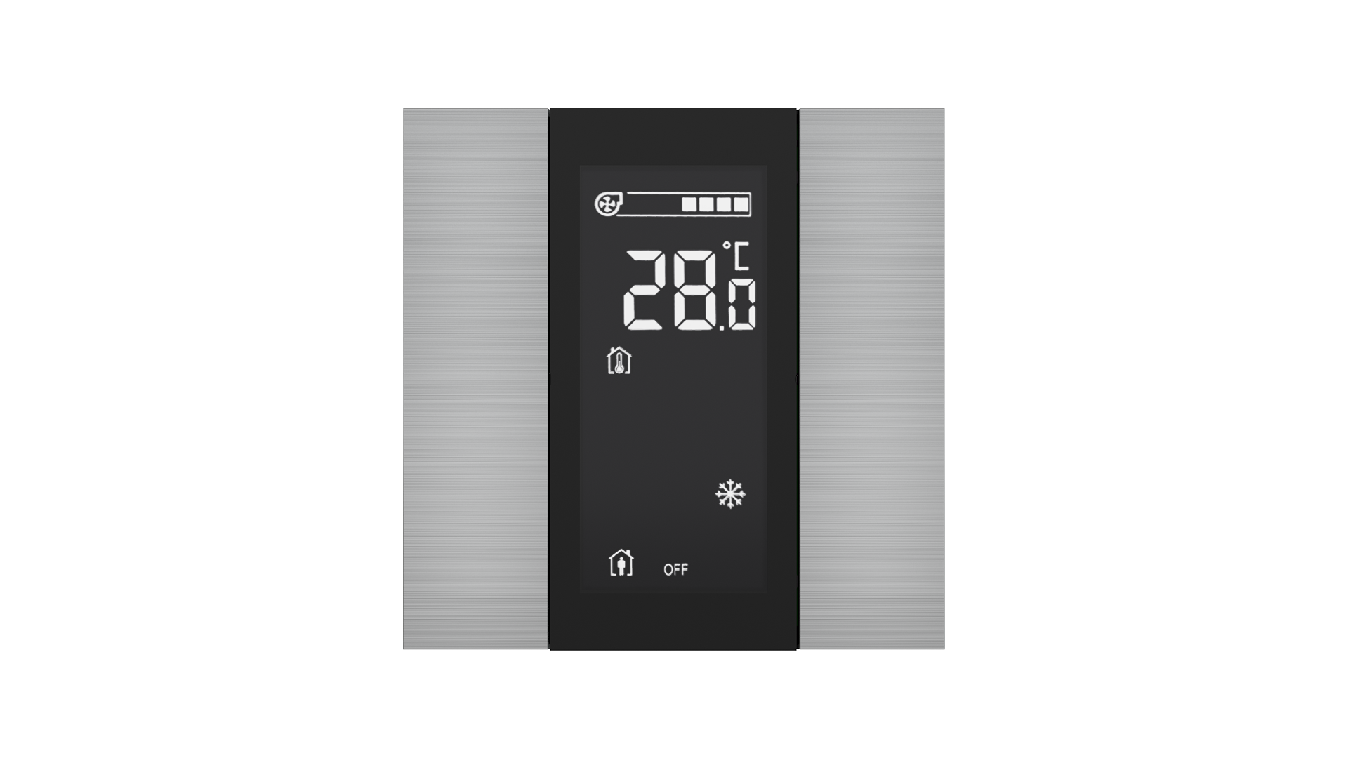KNX Raumtemperatursensor iSwitch+ Aluminium Natur 2 Tasten KNX Raumtemperatursensor iSwitch+ Aluminium Natur 2 Tasten