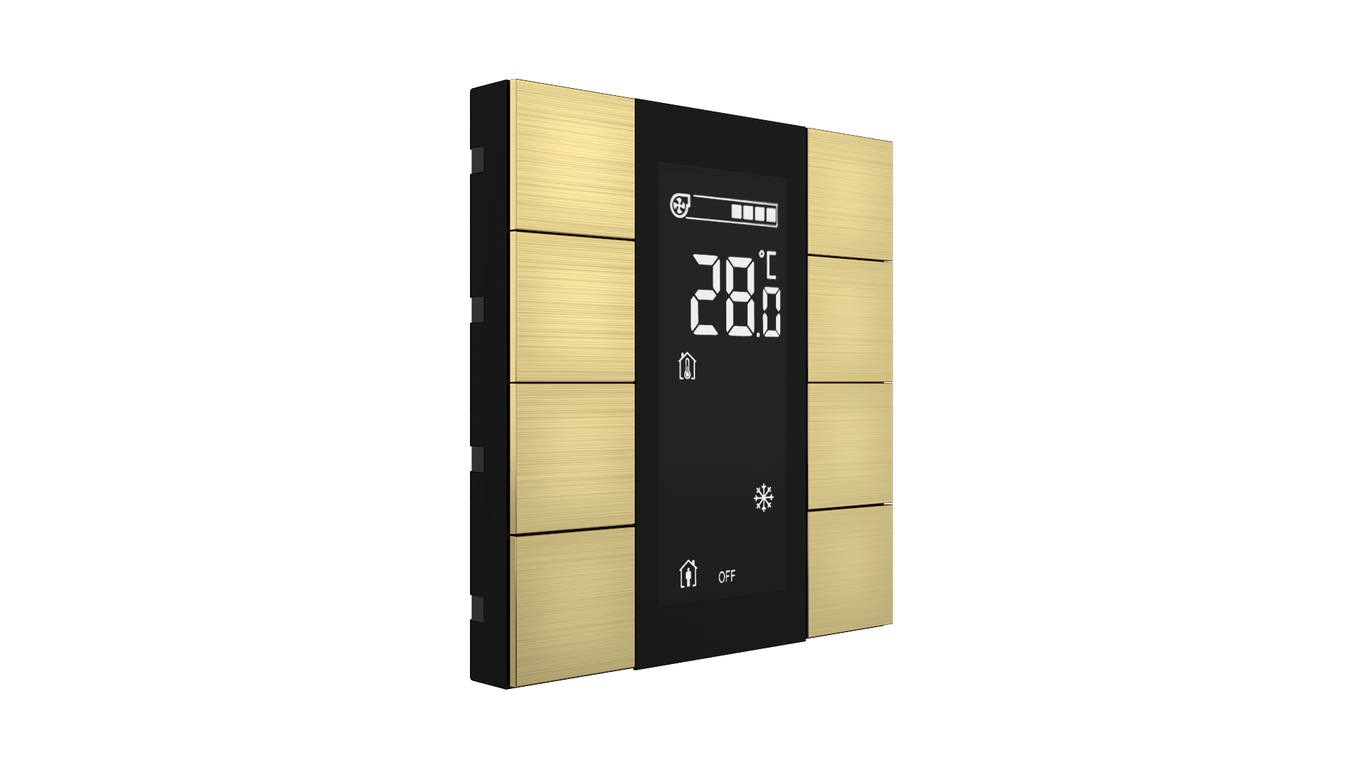 KNX Raumtemperatursensor iSwitch+ Aluminium Gold 8 Tasten KNX Raumtemperatursensor iSwitch+ Aluminium Gold 8 Tasten