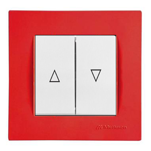 Jalousietaster / Rolladentaster mit Rahmen Rot Jalousietaster / Rolladentaster mit Rahmen Rot