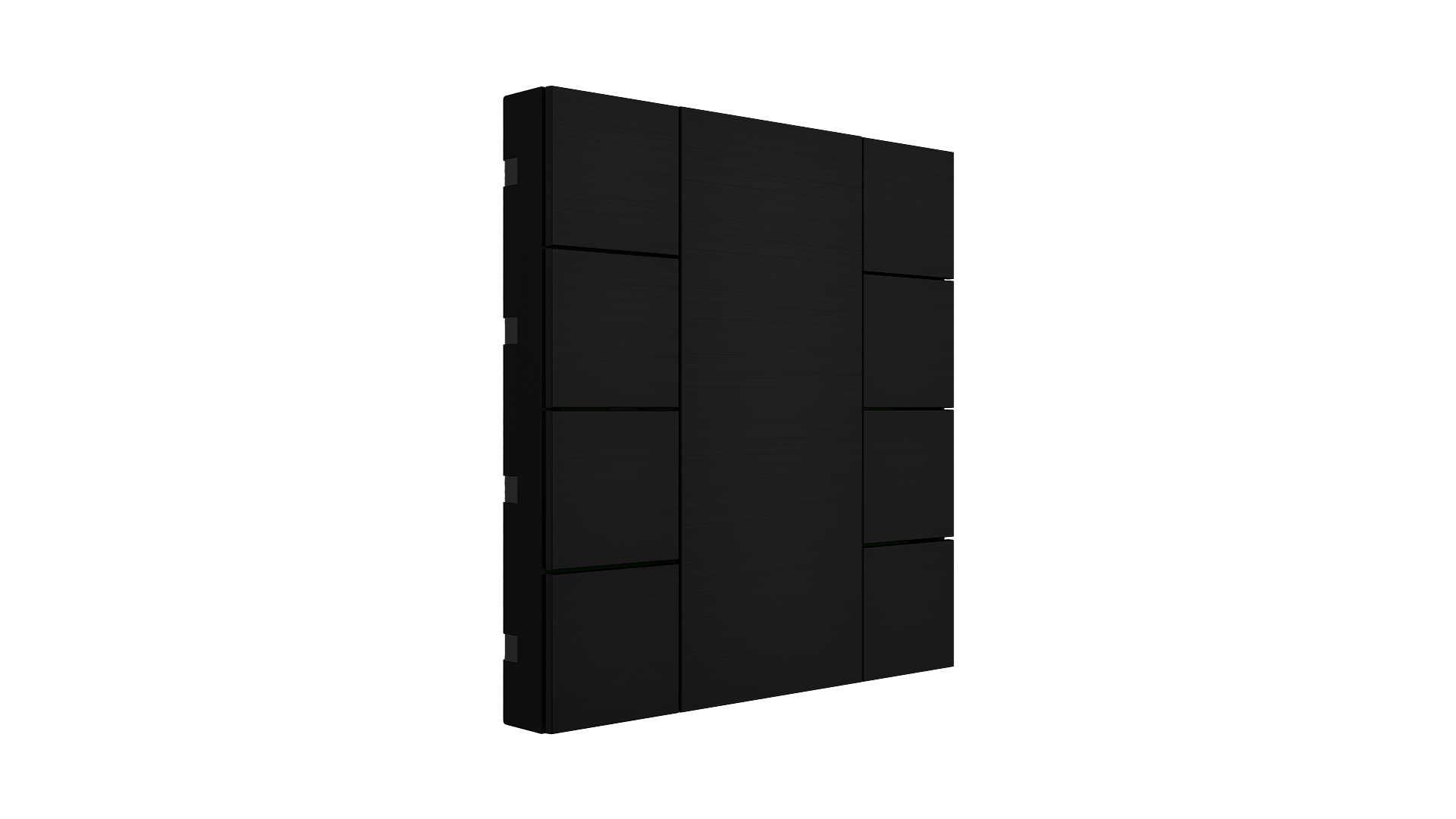KNX Taster iSwitch+ Aluminium Schwarz 8 Tasten