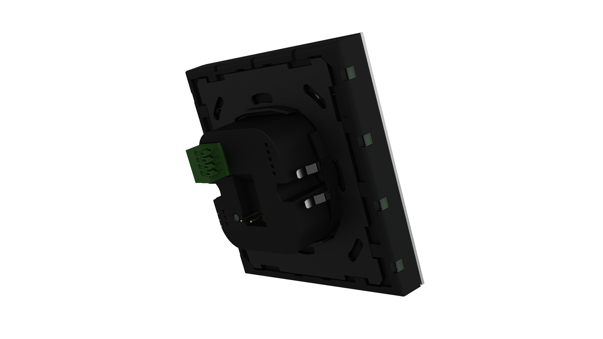 KNX Raumtemperatursensor mit Air Quality Sensor iSwitch+ Weiß matt 2 Tasten KNX Raumtemperatursensor mit Air Quality Sensor iSwitch+ Weiß matt 2 Tasten