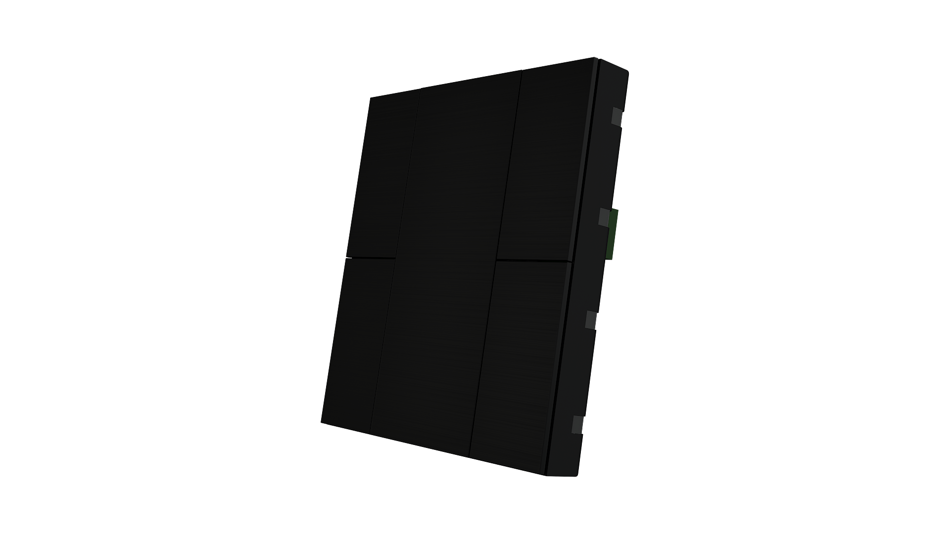 KNX Taster iSwitch+ Aluminium Schwarz 4 Tasten