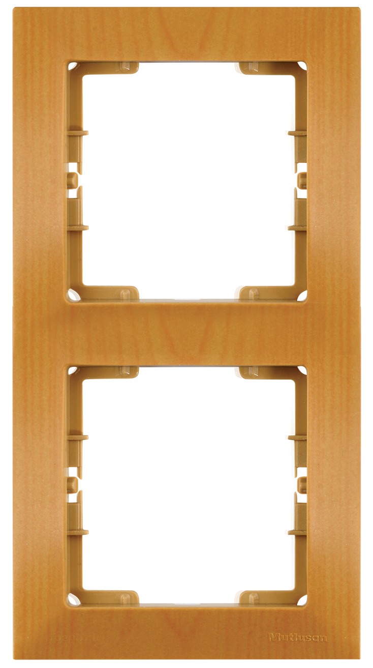 2 fach Rahmen vertikal Eiche (CANDELA Holz Optik)